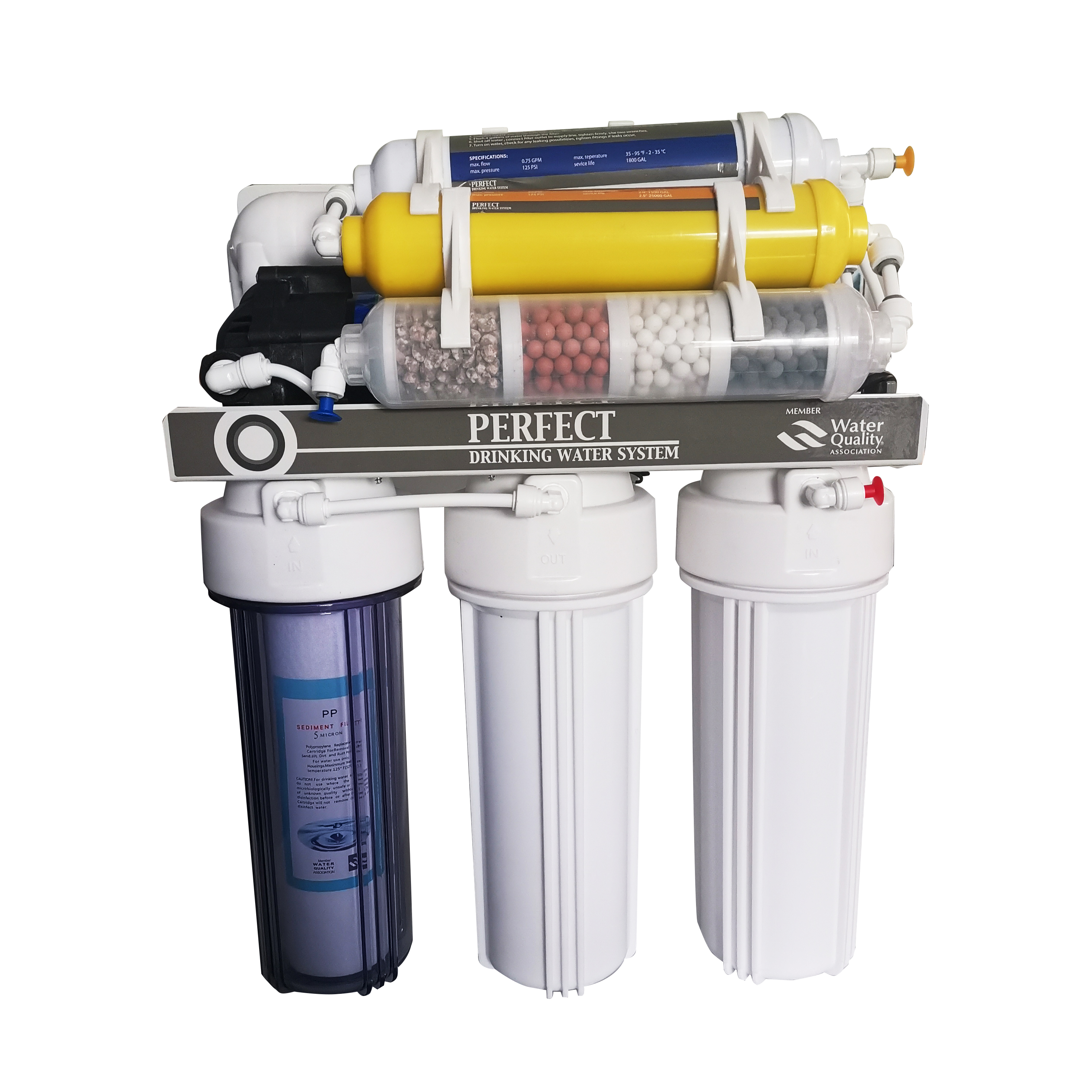 Home Use 7 Stages 75GPD Reverse Osmosis RO Water Filter Water Softeners