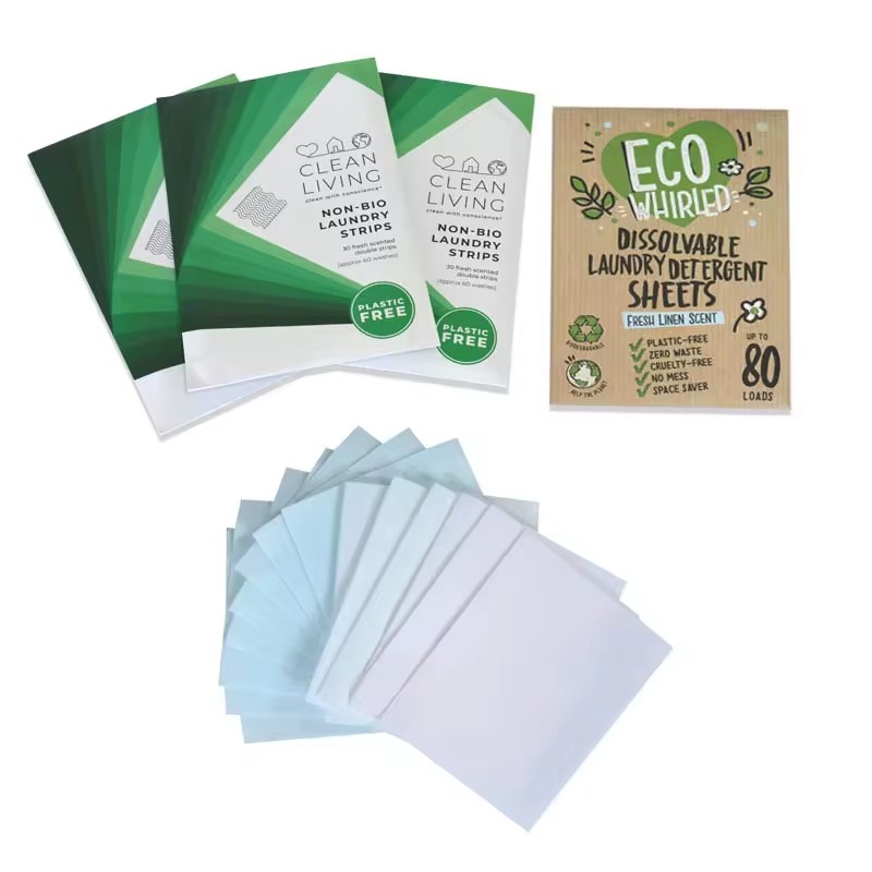 Eco-friendly Biodegradable Pure Natural Plant Laundry Detergent Sheet Strips