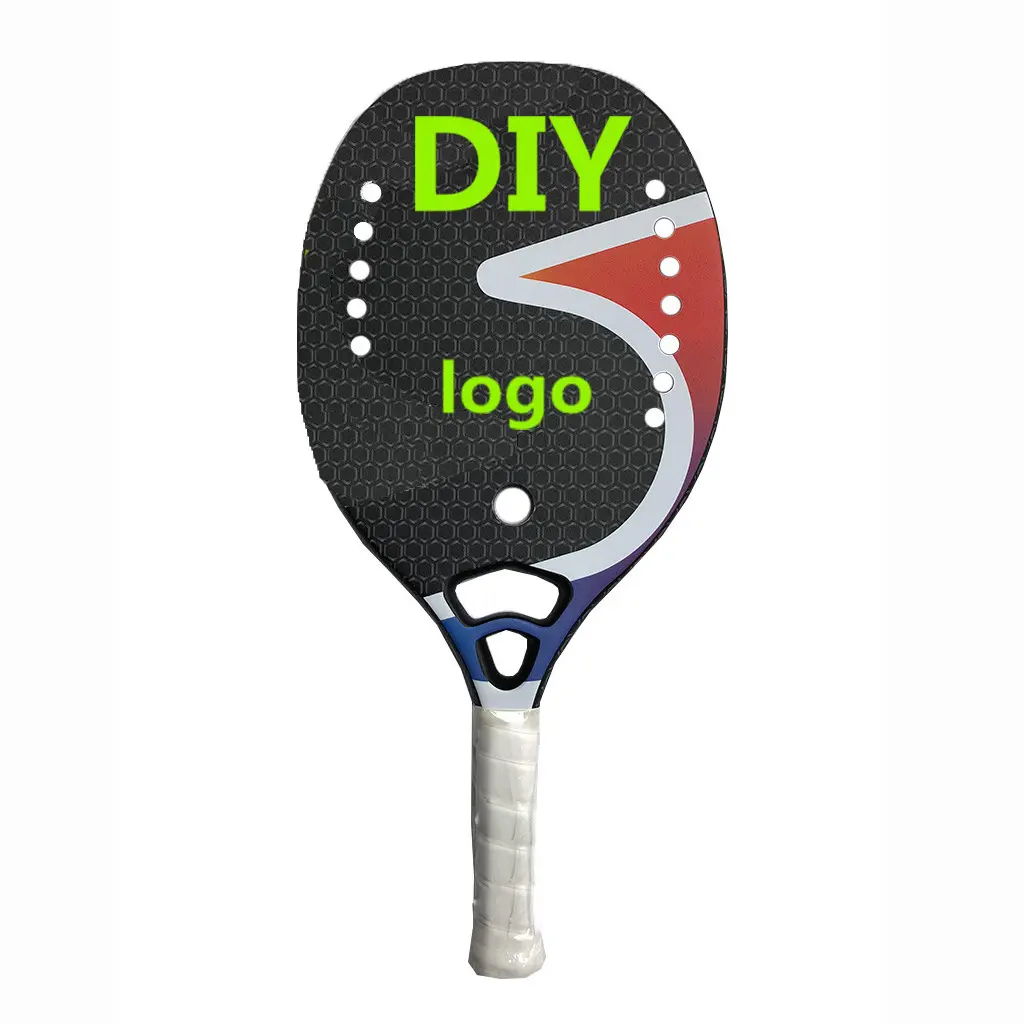 Hot Sale Logo Custom Carbon Fiber Raqueta De Padel Beach Tennis Racket