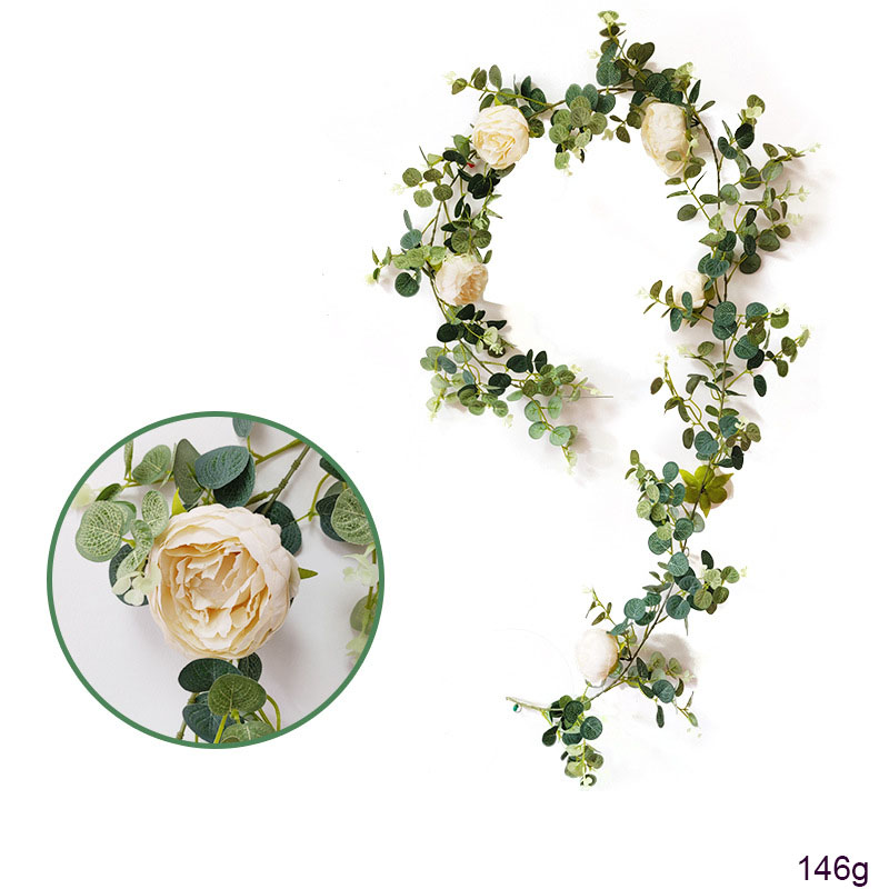 DREA Artificial peony Vine flower Garland Hanging on the wall for Wedding Arch Garden Background Floral Decor