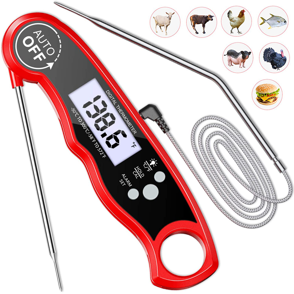 Digital Instant Read Thermometer Waterproof Ultra Food Water Milk Thermometer for Outdoor Cooking BBQ and Kitchen