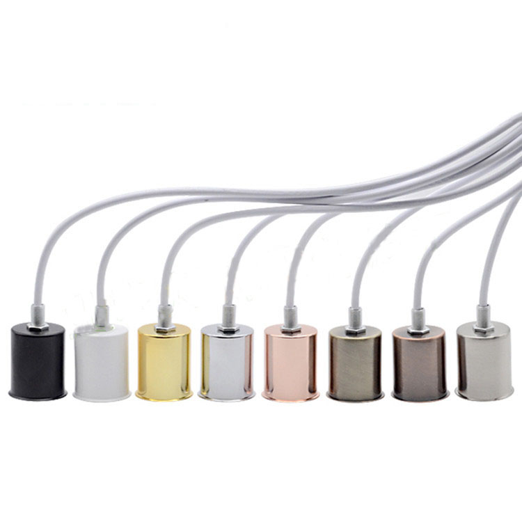E27 Ceramic Screw lamp Cup lamp Holder With Wire Table lamp Chandelier Lighting Accessories