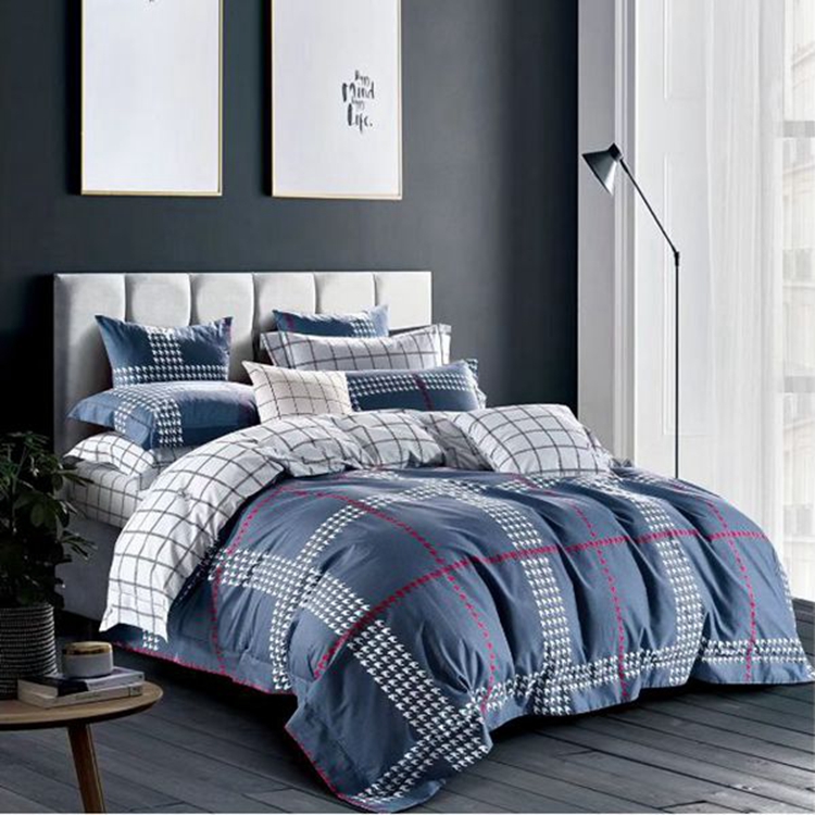 Amazon hot design print cotton fabric quilt bedding set duvet cover bed comforter set