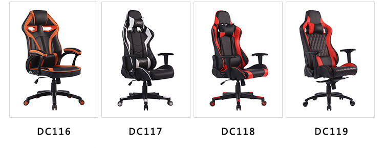 Free Sample Racing Office Private Label Massage Led Pink Massage Steel Leg Armrest Gaming Chair For Women Gaming Chair