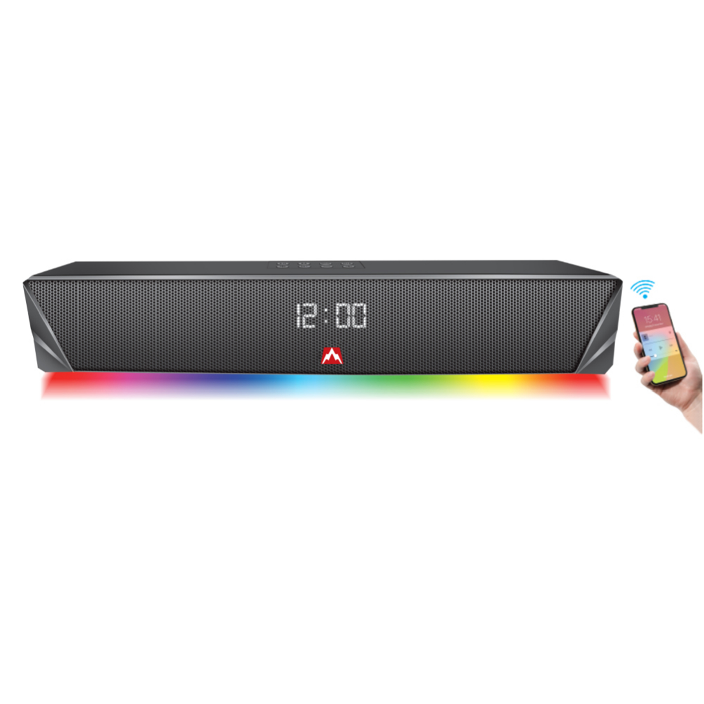 Новый RGB звуковая панель с будильником красочный игровой беспроводной динамик для ПК/ноутбука