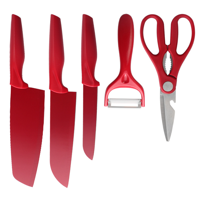 Knife Set Kitchen Stainless Steel Kitchen Knife Five Piece Set Kitchen Knife Gift Combination Complete Set