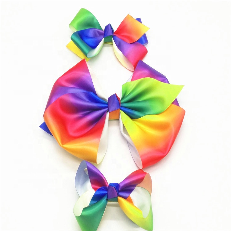 Новый стиль Мода, опт, на заказ, Rainbow 8 дюймов JoJo Siwa заколки для волос с клипсой