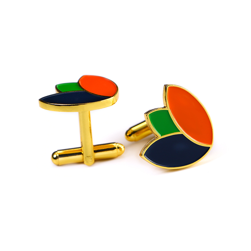 HSQ factory price custom made Fashion cufflinks for mens soft enamel logo suit shirts cufflinks