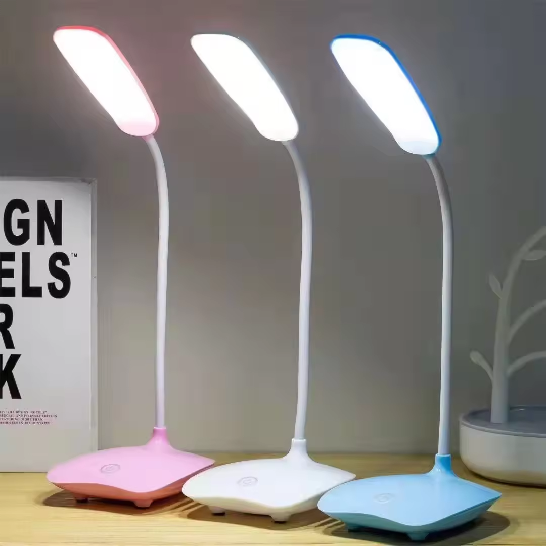 Howlighting White ABS Touch Control Collapsible Rechargeable Dimmable LED Light USB Reading Desk Table Lamp