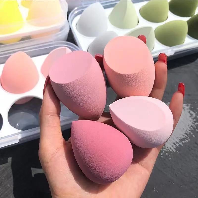 Custome Logo Colour Package Wholesale Cosmatic Tool Peach Soft Makeup Sponge Blender Puff Non Latex Beauty Sponge