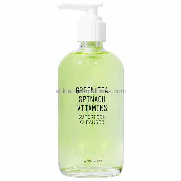 OEM Private Label Organic For Men And Women Plant Extracts Green Tea Whitening Moisturize Superfood Face Cleanser