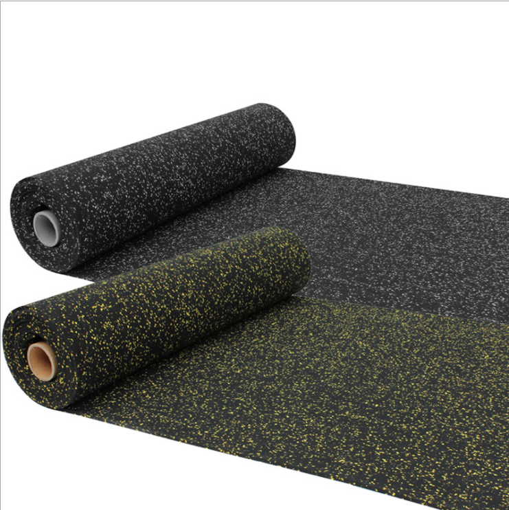 Резиновый напольный коврик EPDM для тренажерного зала, комнатный коврик, рулон резинового напольного покрытия для тренажерного зала, рулонный спортивный резиновый коврик