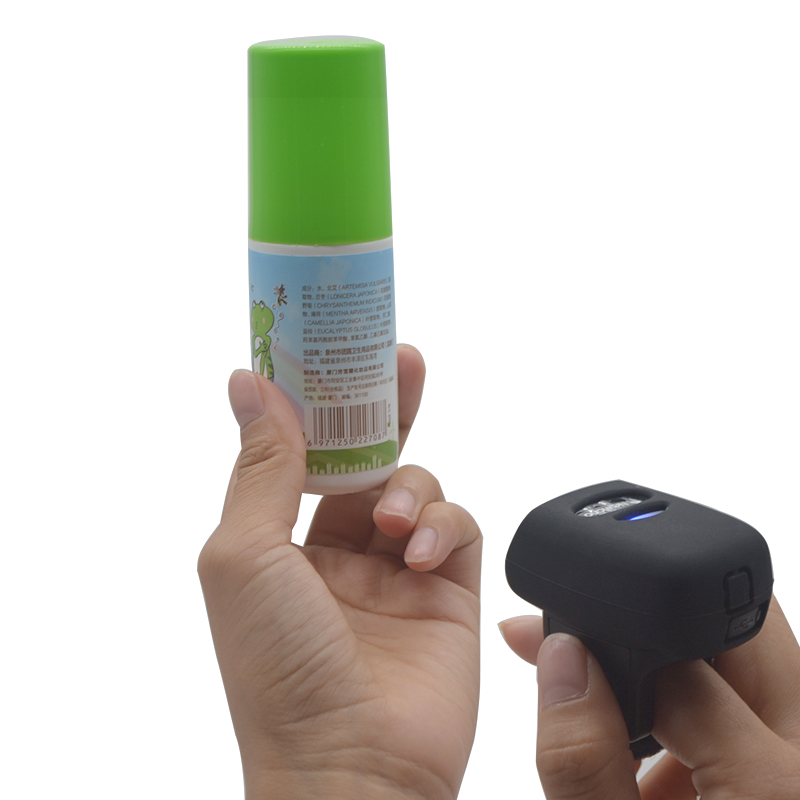 R40-N1 кольцо беспроводной ручной сканер штрих-кода pdf417 сканер qr-кода usb ttl 220g mobile штрихкодовый сканер для warehosue запас в клетку