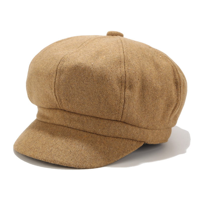 Universal Casual All-match Literary Style Fleece Beret Wholesale Men Peak Duckbill Cap Fluffy Beret Hat