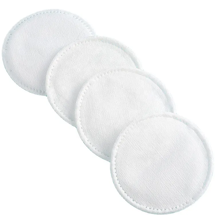 Customized Packaging Makeup Pads Disposable Cosmetic Organic Cotton Rounds Makeup Remover Pads Absorbent Facial Pads