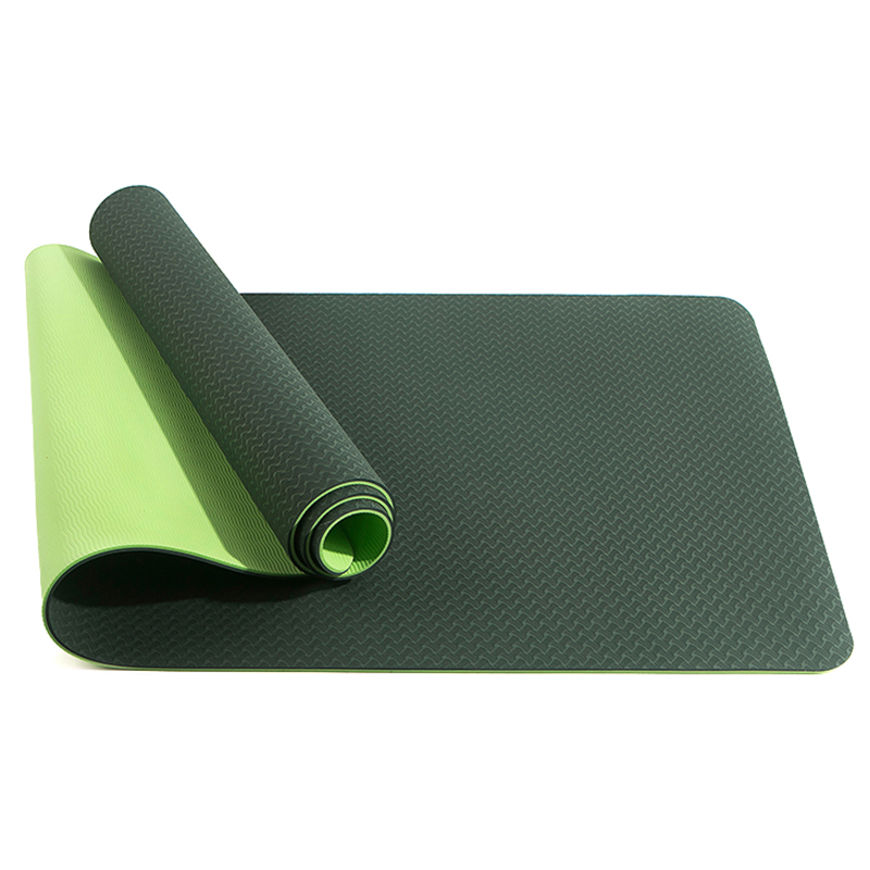Non-slip TPE Yoga Mat Design 6mm Double color