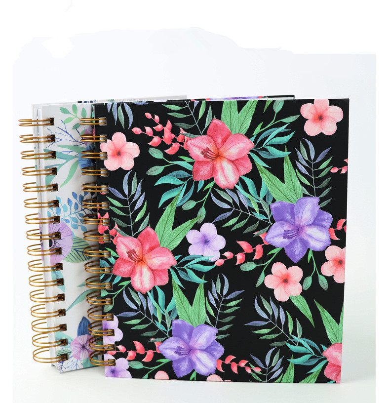 Manufacturer custom printed logo A4 notebook flower printed notebooks