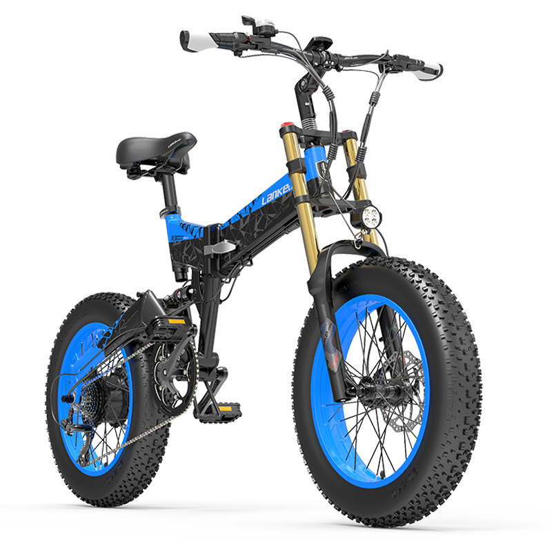 LANKELEISI X3000 Plus-up электрический велосипед, 20 дюймов, толстая шина, электровелосипед 48 В, 17,5 А · ч, литиевая батарея, складной электровелосипед