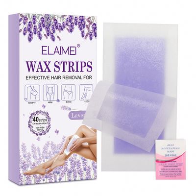 Hot Sale ELAIMEI Body Legs Face Hair Removal Wax Strips 40pcs