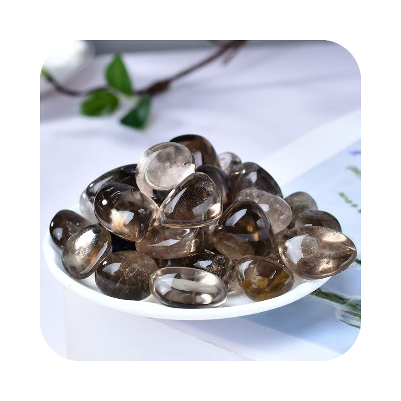 spiritual products natural Smoky Quartz Tumble Chakra Stone Healing 20-30mm dark Gemstone Quartz for fengshui decoration