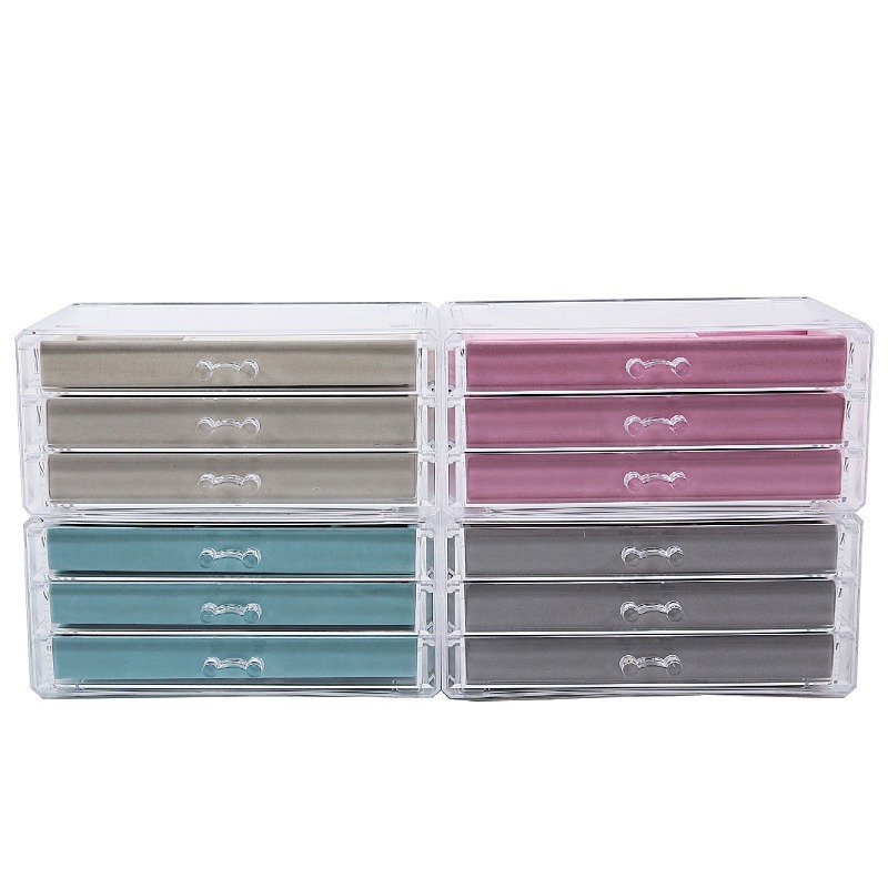 Acrylic Three Layer Clear Drawer Jewelry Case Jewelry Storage Box