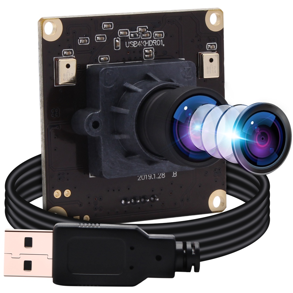 Новая веб-камера ELP 4K Mjpeg 30fps модуль аудиокамеры HDR Mini USB 2,0 камера с объективом без искажений