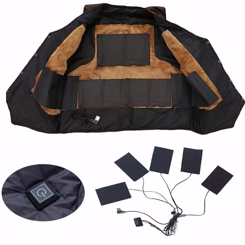 5 In 1 DIY Heated Clothing USB Heated Jacket Heating Pad