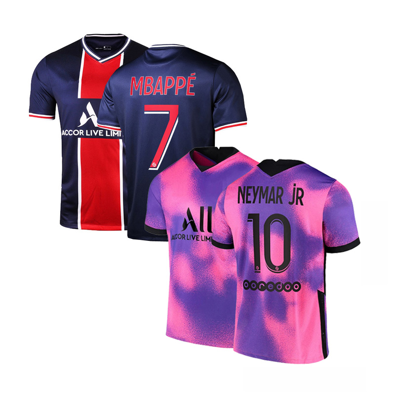 Париж #7 MBAPPE #11 NEYMAR JR Домашняя мужская рубашка, футболка на заказ, таиландское качество, футболки, Футбольная форма