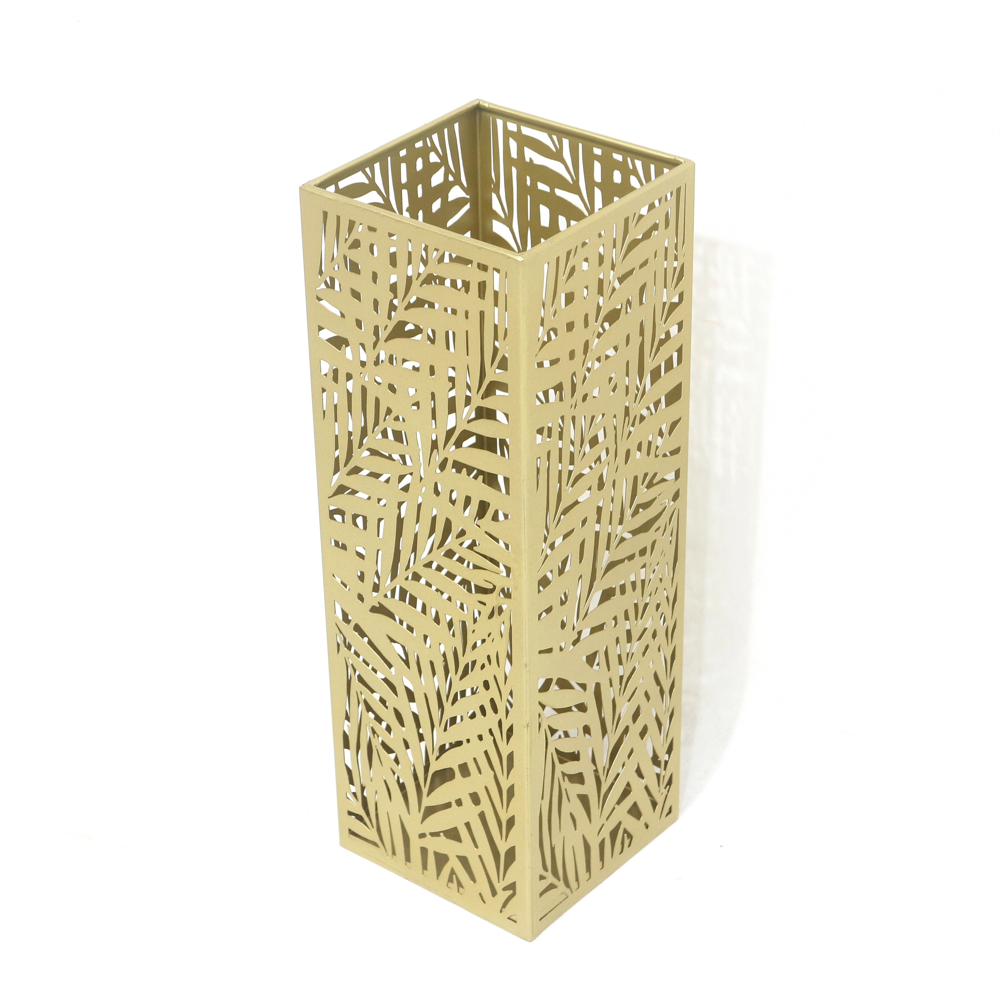 Beauty Square Umbrella Storage Organizer Rack Modern Laser Cutting Wrought Iron Umbrella Stand for Entryway