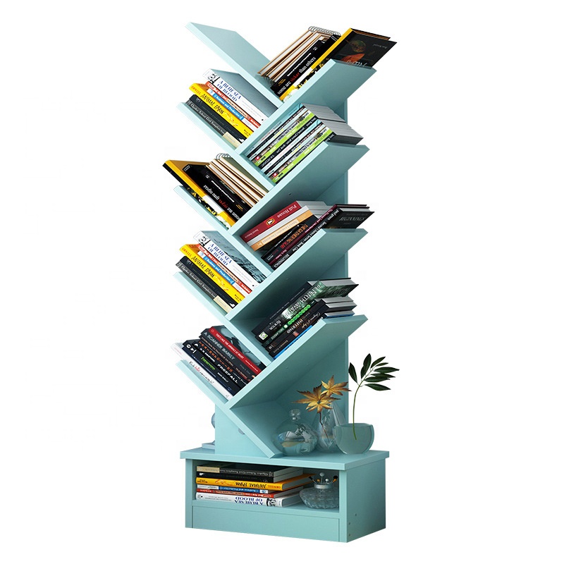 8-12 ярусная деревянная полка для хранения книжных шкафов, стеллажи для офисных стеллажей, книжная полка