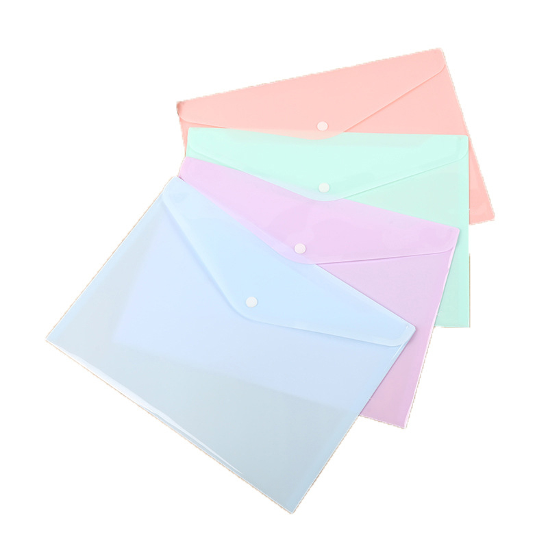 A4 Size Plastic File Folder Transparent PP Document Stationery Bag Clear Cover Report