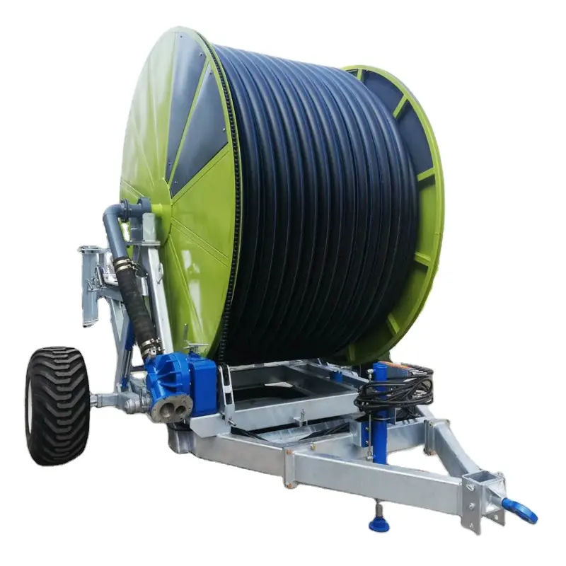 Large Automatic Farm Traveling Water Hose Reel Turbine Driving Irrigation Machine In Farm Irrigation Systems