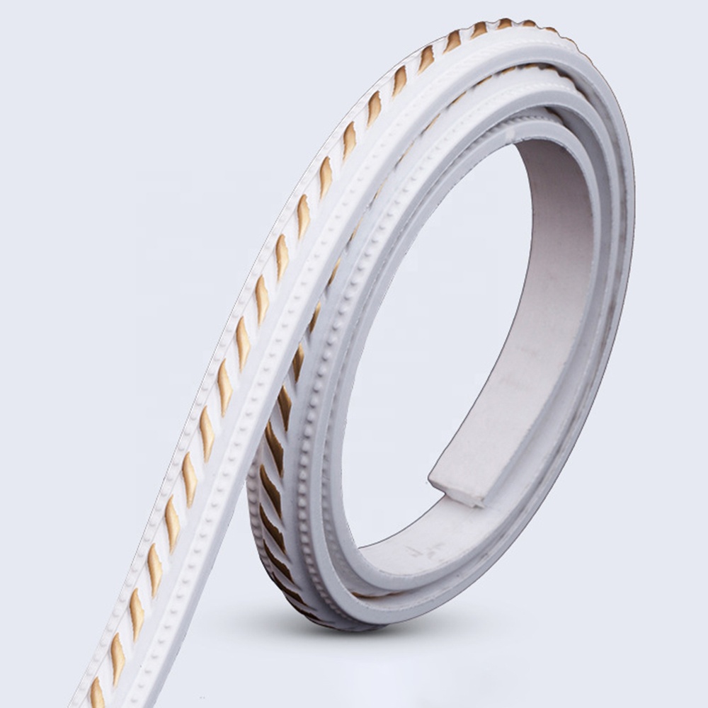 Amazon Choice Bendable PVC Flexible Molding Trim Self-Adhesive GoldCeiling Wall Trim for Furniture Door Wardrobe Countertops