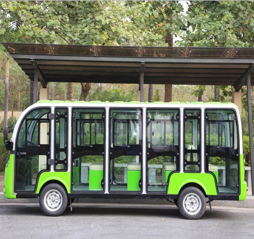 14 мест электрический автобус 96v система с барабанным тормозом