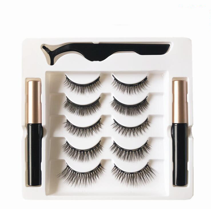 Hot selling 5 pairs wholesale 3D custom private label eyelashes