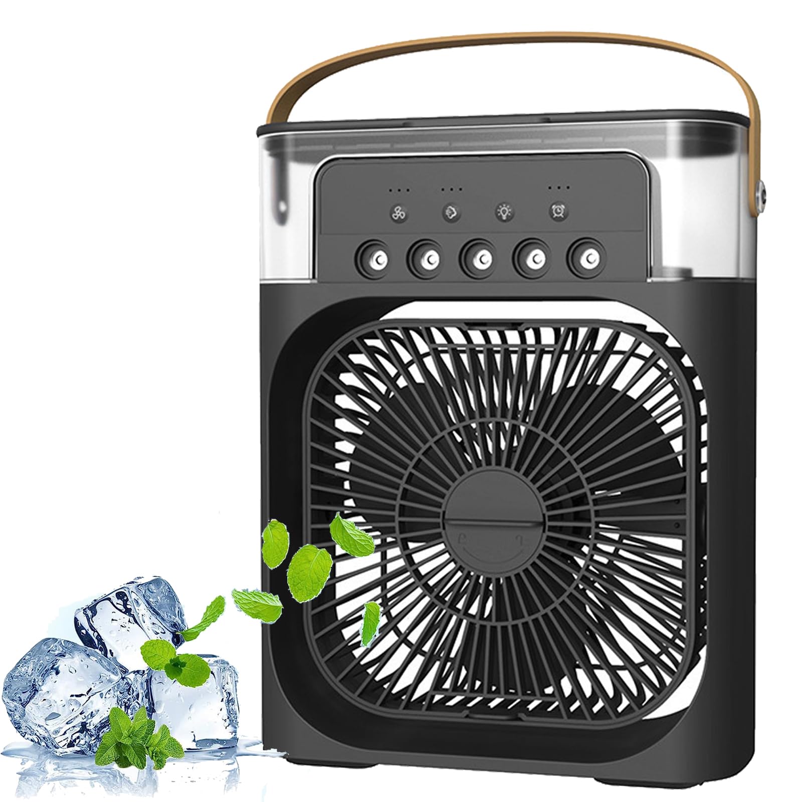 Custom Table Cooling Mist Fan Portable USB Rechargeable 5 in 1 Mini Water Spray Fan for Office M Size
