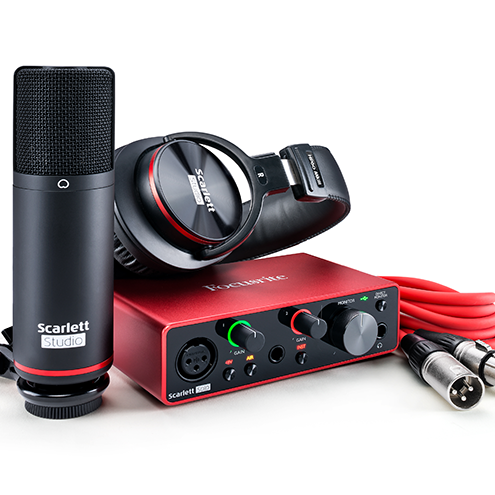 Focusrite Scarlett Solo Studio 3-го поколения профессиональный аудио интерфейс USB звуковая карта Микрофон комплект наушников для ПК запись голоса
