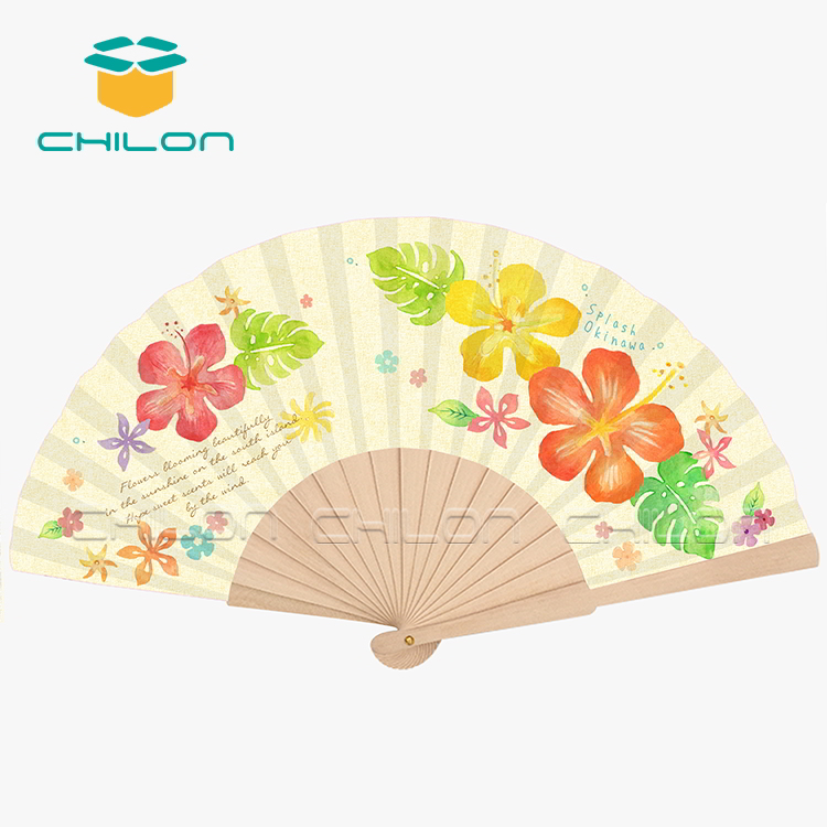 Custom logo printed hand fan wedding invitation wedding gifts paper fan