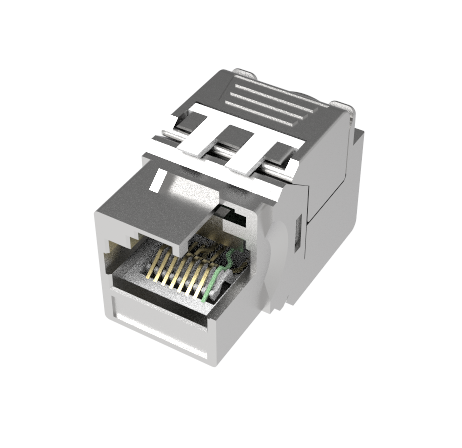FTP Cat 5e/6/6A Keystone Jack 180 градусов экранированный