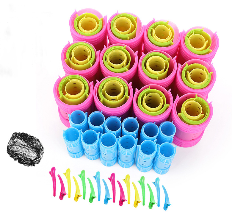 Flexible Curling Rods PP Material Hair Twist Curlers Set with Hairpin And Hairnet No Heat Hair Rollers Set