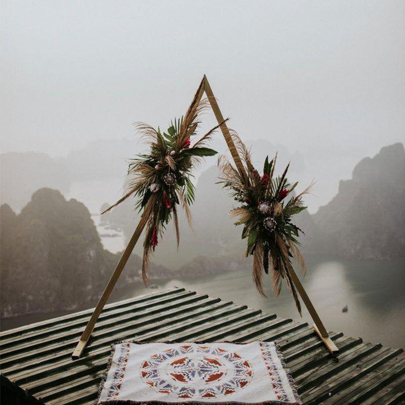 New Style Iron Triangle Decorative Door Wedding Props Background Geometric Arch Special Shaped Wedding Background Decoration