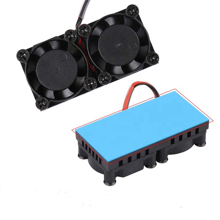 Новое поступление, алюминиевый сплав, два вентилятора Pi 3 и 4 Raspberry Pi
