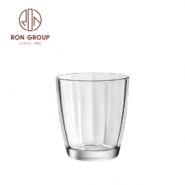 tea cup glass double wall blue clear cup