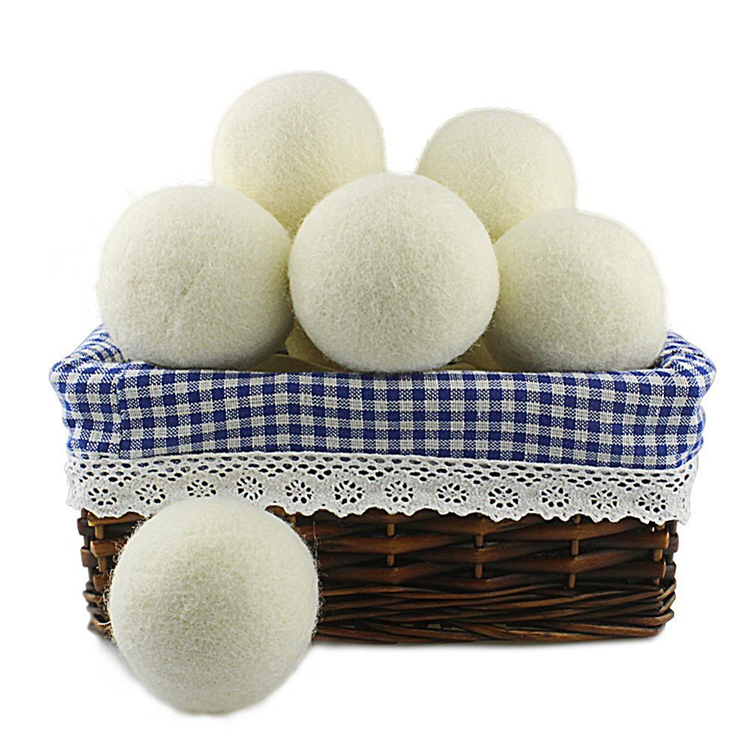 Шарики для сушки шерсти, 6 шт./упаковка, XL, 100% высококачественные шарики для смягчения органической шерсти, многоразовые шарики для стирки