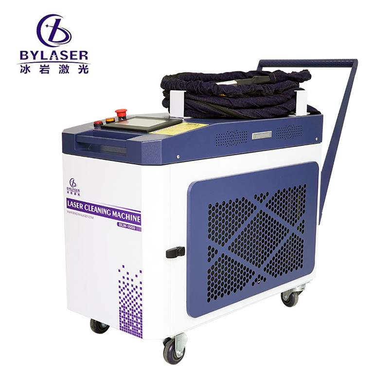 BY laser In Stock 1000W 1500w 2000W High cleanliness and fast cleaning speed Continuous Hand-held Fiber Laser Cleaning Machine