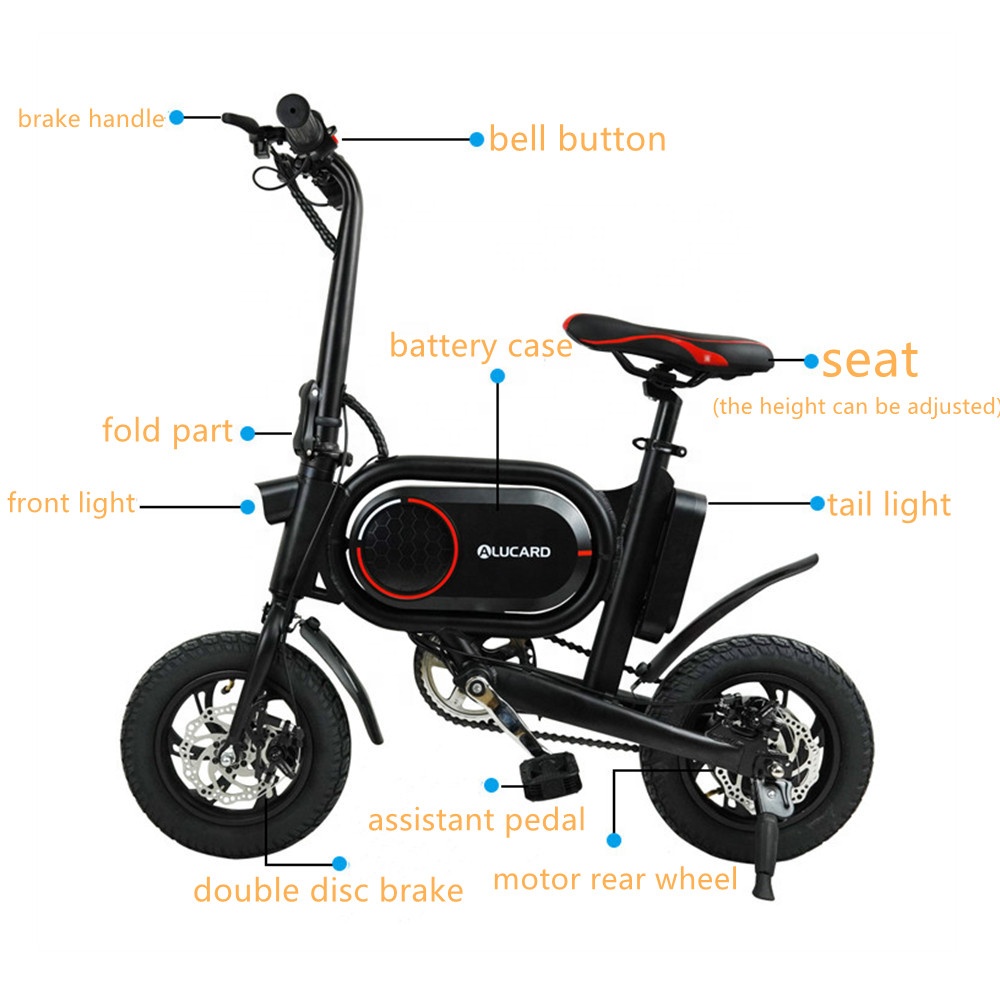 Alucard Folding Mini 12 Inch 350W Electric Bike Two Wheel Electric Bicycle