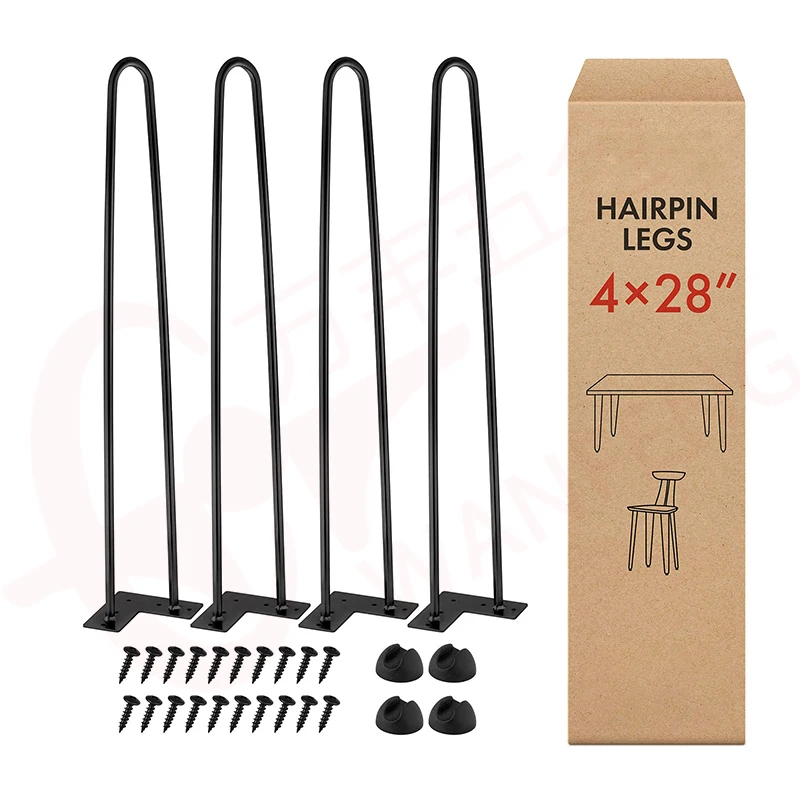 Wholesale Cheap Iron Steel Hairpin Legs furniture accessories for Restaurant Desk Bench Coffee Dining for Bedroom & Living Room