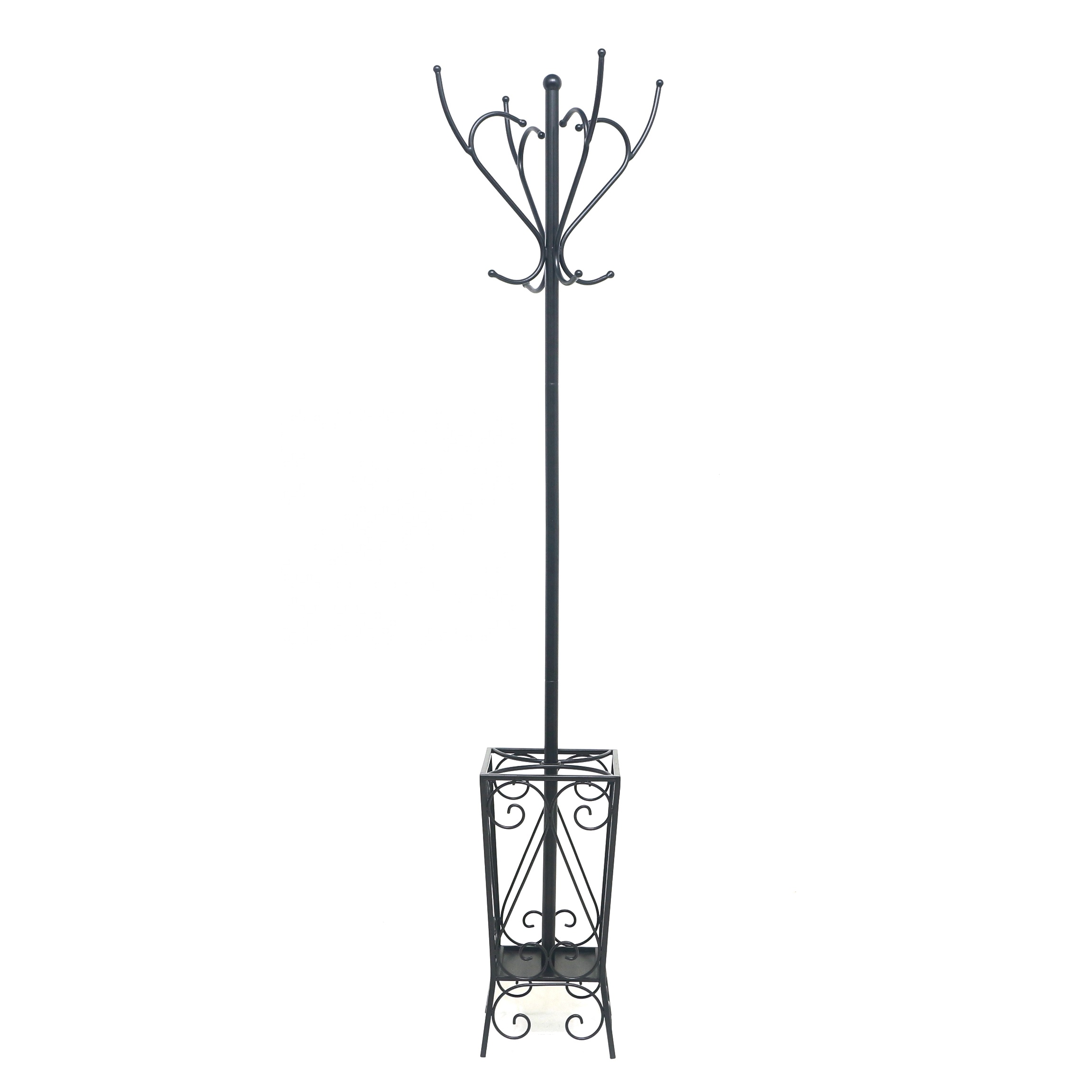 Hot Selling Entry Door Corner Metal Coat Rack with Umbrella Holder