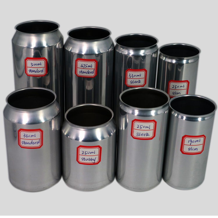 250ml 330ml 500ml color customized drink printing sleek cans beverage cans for soda coca food fruit manufacturer empty can