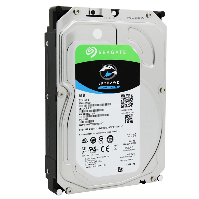 Жесткий диск видеонаблюдения Seagate SkyHawk 6 ТБ-SATA 6 ГБ/сек. 256 Мб кэш-памяти 3,5 дюйма (ST6000VX001)